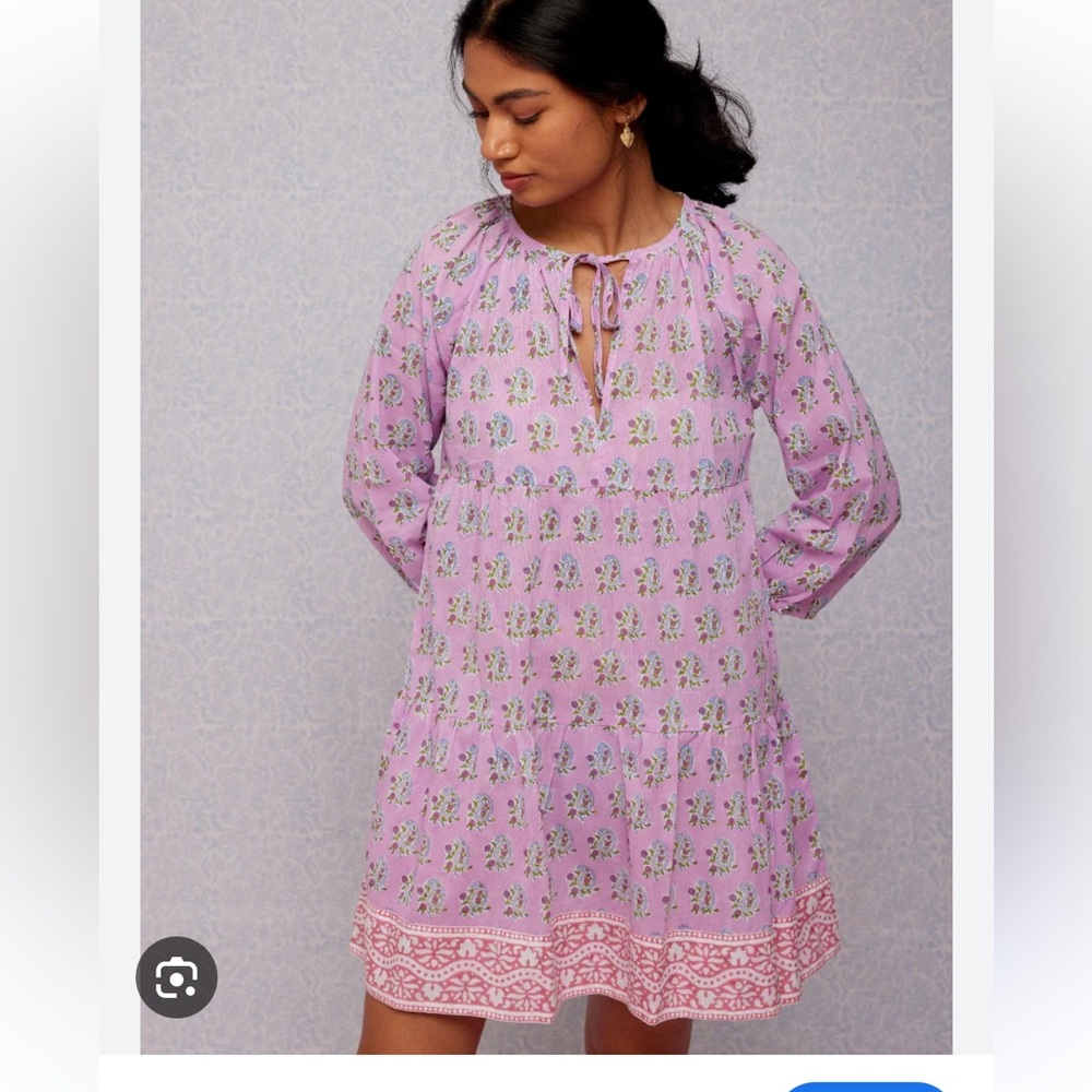 SZ block print dress xs worn once! Tuckernuck